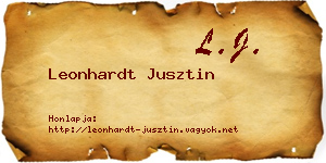 Leonhardt Jusztin névjegykártya