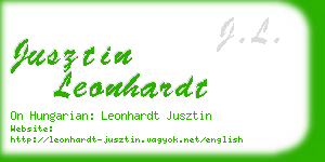 jusztin leonhardt business card